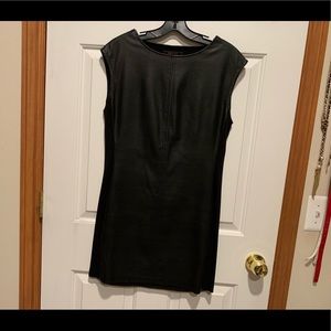 BCBGMAXAZRIA the perfect blackvegan leather dress